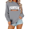 thumbnail image 4 of Holzkary Sweatshirts for Women Hoodies Pumpkin Season Sweatshirt Atumn Crewneck Tops Thanksgiving Pullover Graphic Printed Pullover Top Comfy Fall Winter Outfits Clothes 2025 Fashion Light Ashy M, 4 of 9