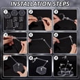 thumbnail image 4 of 3 Pcs Action Figure Stand Clear Assembly Action Figure Display Holder Splicable Base Model Support Stand Miniature Model Bases Compatible with HG RG SHF 1/144 Figures, 4 of 9