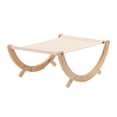thumbnail image 1 of Hamaca para gatos, mecedora para gatos, cama de madera portátil cómoda para dormir, muebles para gatos, cama para gatos, nido para gatos pequeños y Yuyangstore Nido de hamaca mecedora para gatos, 1 of 8