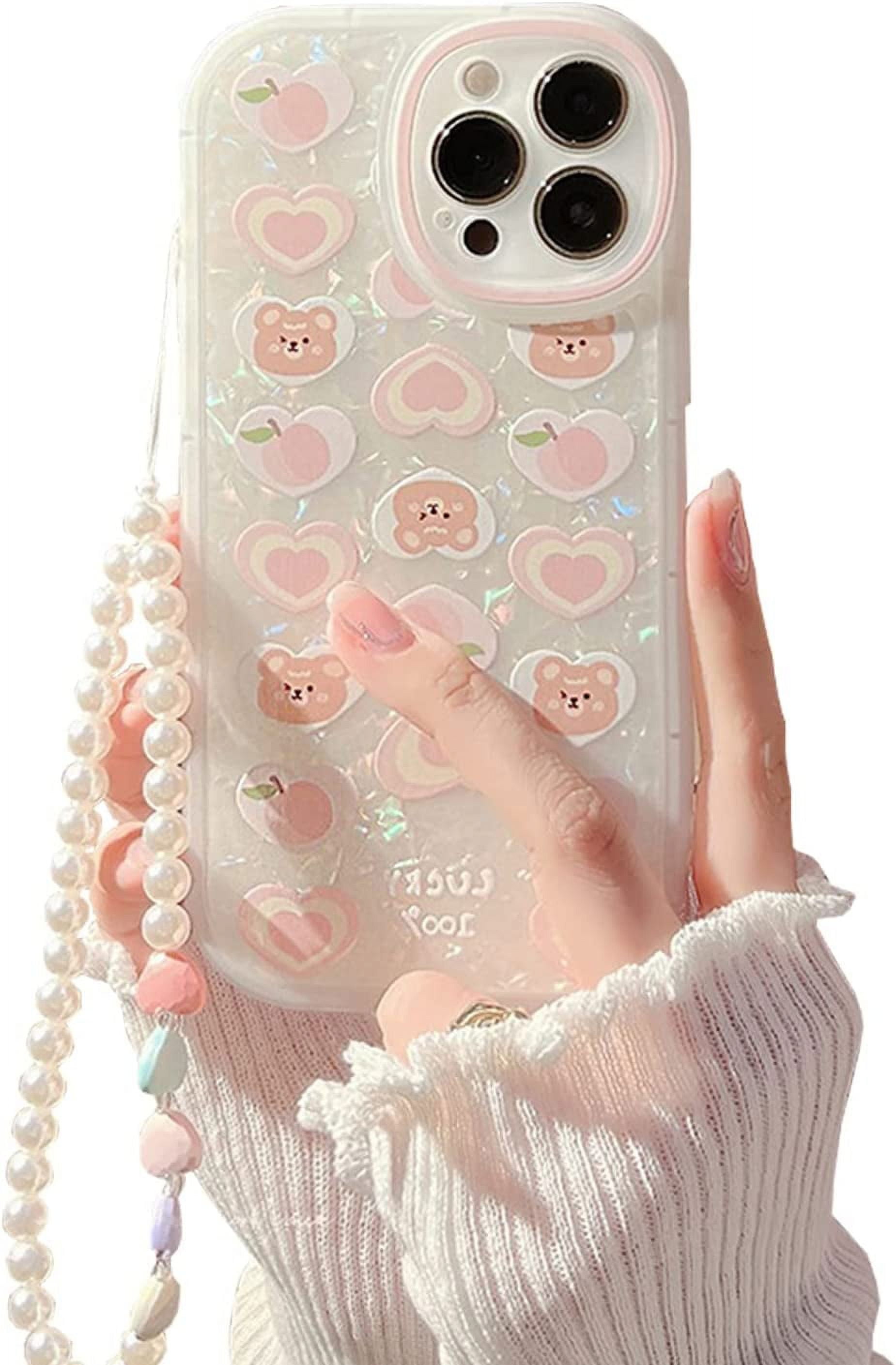 Compatible with iPhone 7/8/SE Case with Phone Charm Chain