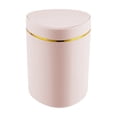thumbnail image 2 of 6.7x5.1 Inch Press-Top Triangle Small Trash Can, Cute Pink Desktop Garbage Bin with Press-to-Open Lid, Compact Waste Container for Home Office, Study Desk, Vanity Table and Bedroom, 2 of 8