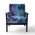 thumbnail image 4 of Designart "Colorful Fluid Ombre Ii" Upholstered Modern & Contemporary Accent Chair and Abstract Arm Chair - Multiple Color & Pattern, 4 of 7