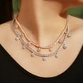thumbnail image 3 of Silver Plated White Cubic Zirconia Sweater Charm Round Tennis Chorker Necklace, 3 of 9