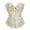 Beige, variant on FYEGRE Corset Tops for Women, Women's Fashion Corset Top Lace Up Satin Overbust Boned Bustier Bridal Lingerie Bodyshaper Gothic Bodysuit Blue M