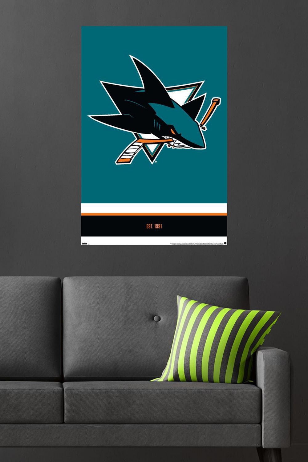 NHL San Jose Sharks - Logo 21 Wall Poster, 22.375" x 34"