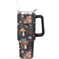 thumbnail image 2 of 40oz Cute Mini Cactus Theme Stainless Steel Flip Straw Tumbler Spill Proof Travel Cup Double Wall Vacuum Insulated Coffee Mug with Top Handle, 2 of 6