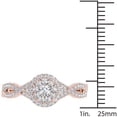 thumbnail image 4 of 1/2 Carat T.W. Diamond Criss-Cross Shank Double Halo 10kt Rose Gold Engagement Ring, 4 of 5