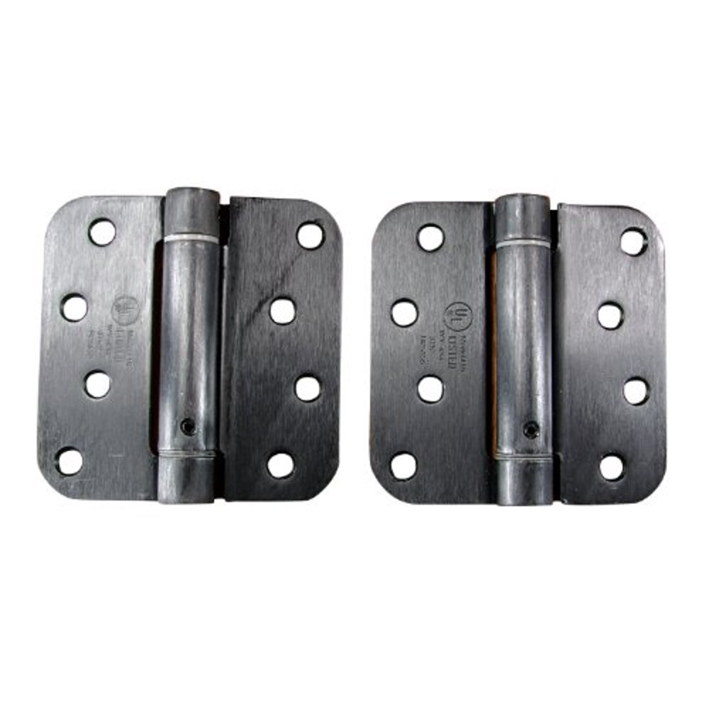 Adjustable Spring Hinges, 4" X 4" with 5/8" Radius in Oil Rubbed Bronze