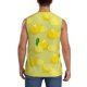 thumbnail image 4 of Fotbe Bright Lemons Men's Camiseta sin Mangas Estampada para Hombres, Playera Casual para Gimnasio, Entrenamiento, Playa-XX-Large, 4 of 7