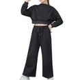 thumbnail image 6 of Mercatoo Girls' Clothing Sets 2 Piece Long Sleeve Solid Sweatshirt Wide Legged Cute Pant Kids Girls Fall Outfits Sweatsuits, 6 of 8