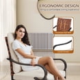 thumbnail image 5 of BUPPLEE Swivel Wicker Patio Dining Chairs Set of 2, Metal Frame Outdoor Chairs with Cushions for Garden Backyard, Beige & Gray, 5 of 9