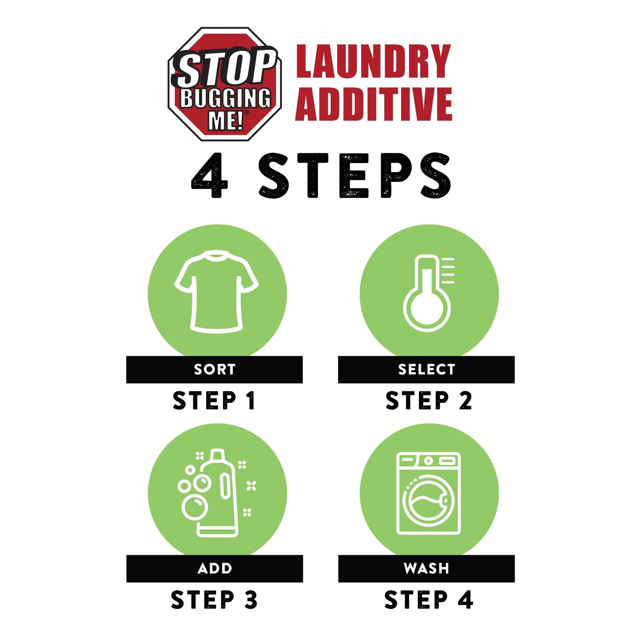 Stop Bugging Me Laundry Additive Concentrate for Super Lice, Bed Bugs & Dust Mites - Non-Toxic, Pet Safe | 8 fl. oz. - 774372