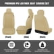 thumbnail image 4 of Funda de asiento de coche CAROMOP de piel sintética con 2 unidades delanteras, color beige, 4 of 8