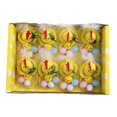 thumbnail image 4 of Mini adorno de pollo para de Pascua, simulación creativa de peluche, juguetes artesanales para estante, dormitorio, interior y exterior, 8 piezas mayimx pollitos de pascua, 4 of 9