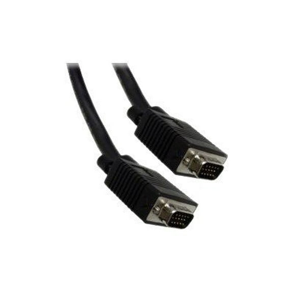 Plenum SVGA Cable, Black, HD15 Male, Coaxial Construction, Shielded, 50 foot