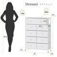 thumbnail image 3 of DECOMOMO 10-Drawer Tall Dresser for Bedroom, 3 of 9