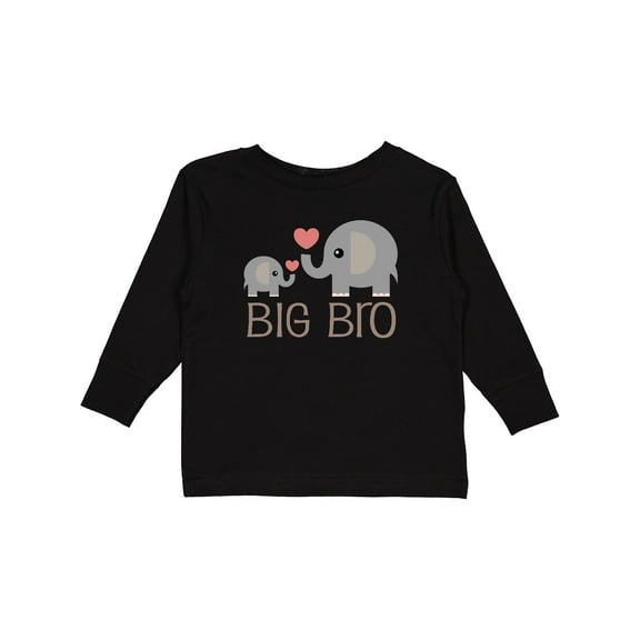 Inktastic Big Bro Boys Elephant Brother Announcement Boys Long Sleeve Toddler T-Shirt