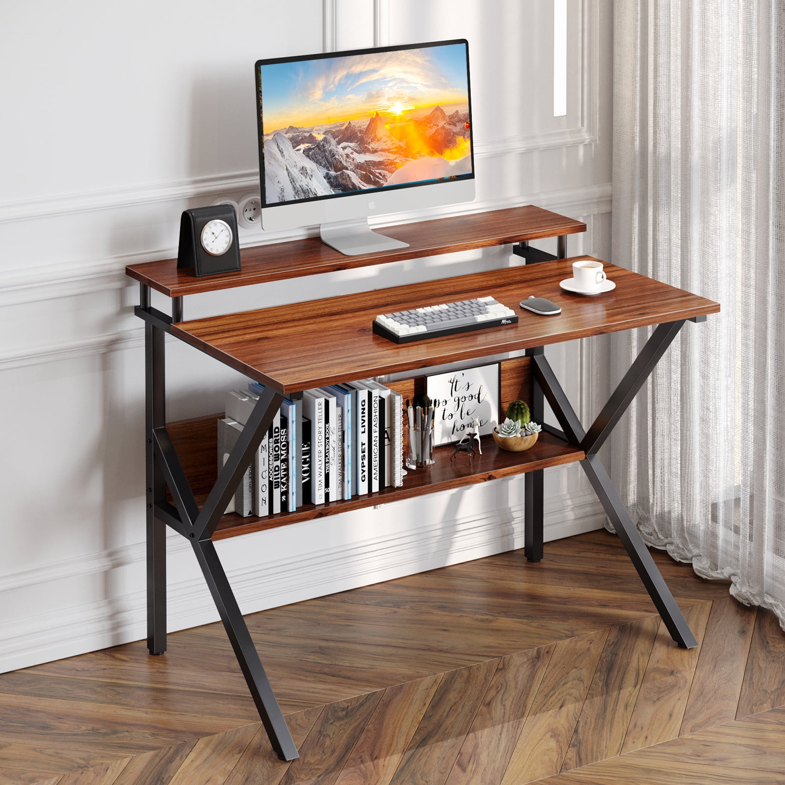 Small Computer Desk, 27.5 inch Home Office Study Writing Table with