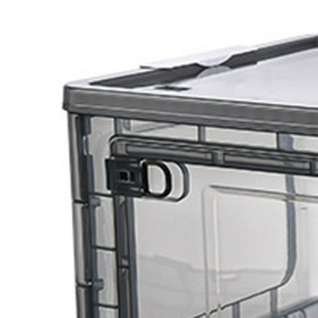 Caja de almacenamiento de plástico, caja de almacenamiento, puertas laterales, caja de almacenamiento de contenedor de dormitorio, diseño elevado
