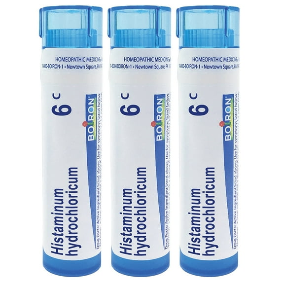 Boiron Histaminum Hydrochloricum 6C, Homeopathic Medicine for Allergy Relief, 3 Count (3 x 80 Pellets)