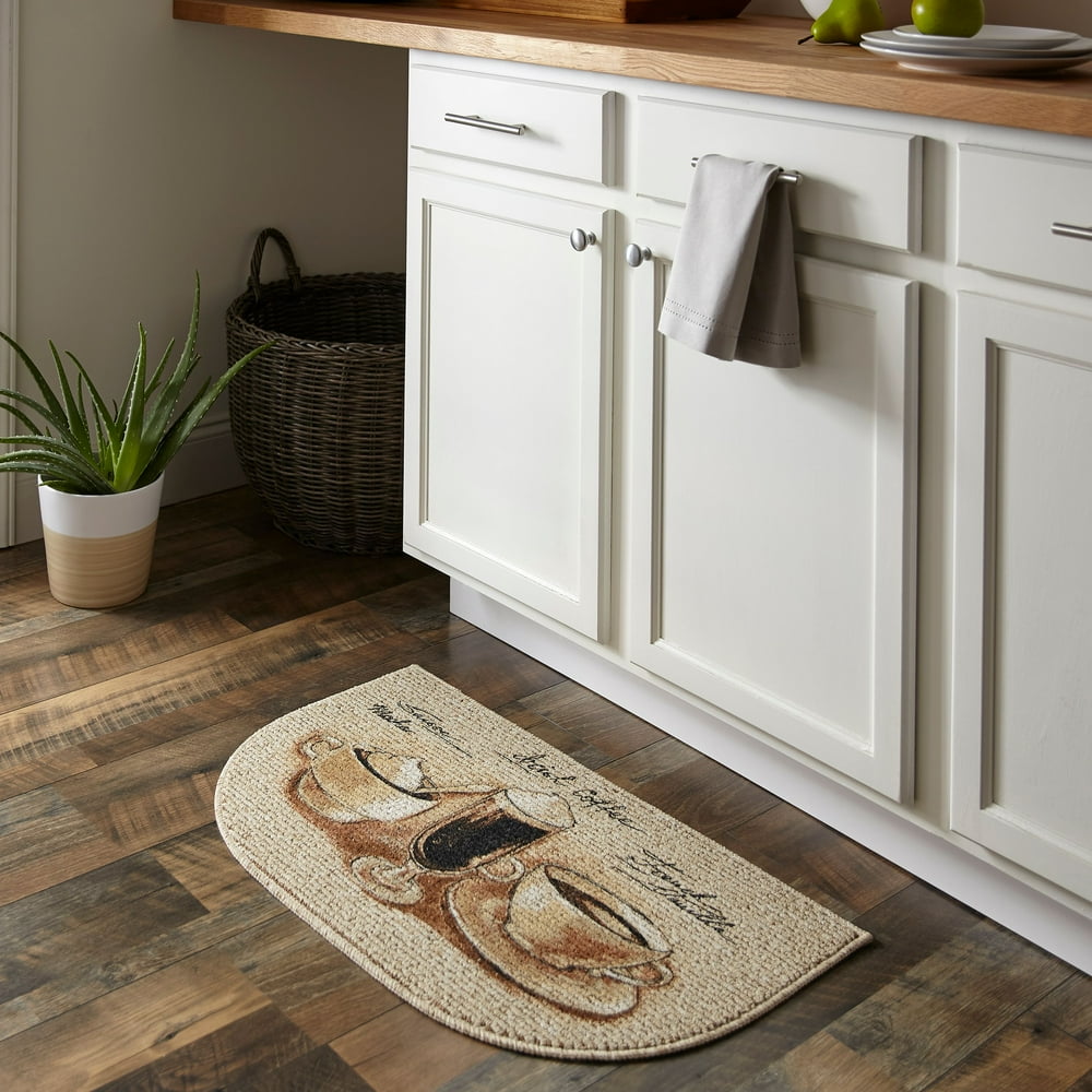 Mainstays Nature Trends Coffee Flavors Printed Kitchen Mat, 18" x 30