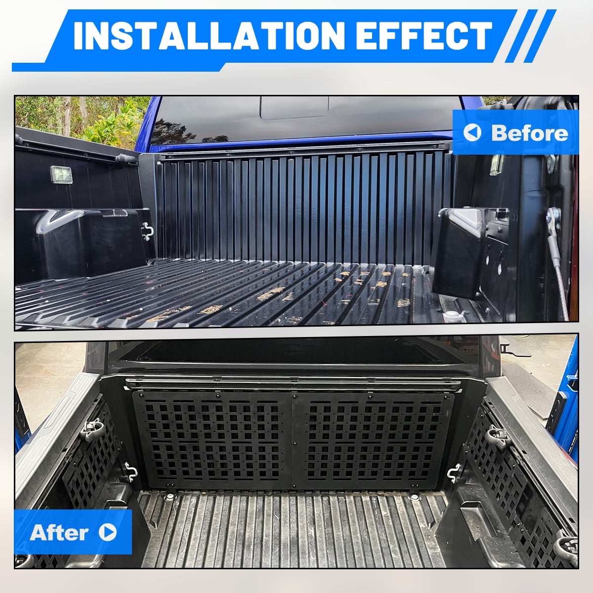Truck Bed Molle Panels Fit for Toyota Tacoma 2024 2025,Heavy Duty Steel Molle Panels