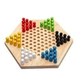 thumbnail image 1 of Traditional Hexagon Wooden Chinese Checkers Family Game Set-HAPDEN, 1 of 4