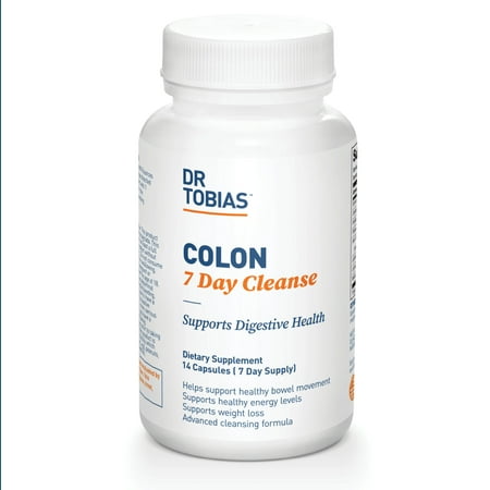 Dr Tobias 7 Day Colon Cleanse Capsules, 14 Ct (Best Way To Cleanse Colon)