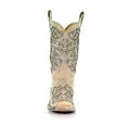 thumbnail image 4 of CORRAL Adult Female Glitter Inlay and Crystals Square Toe Boots, Color: White, Size: 10, Width: M, 4 of 5