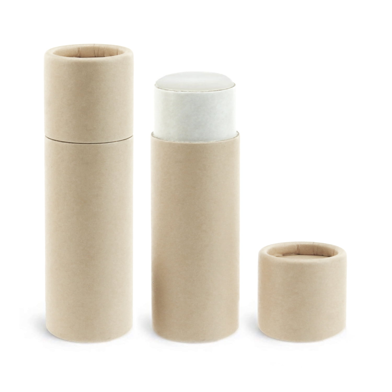 50pk, 1oz Paperboard Lip Balm Tubes, Cardboard Container Kraft Paper