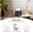 thumbnail image 4 of Rateoe Colorful Palms Pattern Tissue Box Cover, Modern Square Decorative Leather Facial Paper Case Organizer Holder Dispenser 5X5X5'', 4 of 8