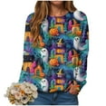thumbnail image 6 of Womens Halloween Sweatshirts Fashion Graphic T Shirts Long Sleeve Pullover Tops Fall Clothes 2025, 6 of 6