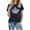 Y532 Dark Blue, variant on Angala Womens Top Crew Neck Short Sleeve Graphic Print Blouse Summer Soft Comfy Fashion Versatile Ladies Shirts Size L Black