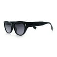 thumbnail image 6 of Womens Mod Urban City Hipster Rectangle Cat Eye Plastic Sunglasses Black - Smoke, 6 of 8