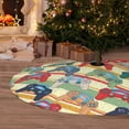 thumbnail image 6 of Sikiie Retro With Joysticks 30-48 inches {designName} Print Christmas Tree Skirt Snowman Xmas Tree Skirt with Edge Christmas Decorations for Holiday Party-36", 6 of 7
