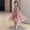 Pink, variant on JUSLIO Girls Knee Length Dress Casual Crew Neck Sleeveless Cotton Dresses Size 7 Y