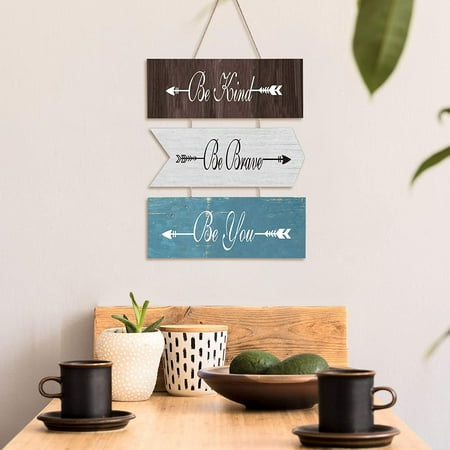 3 Pieces Rustic Farmhouse Decor Be Kind Brave You Wall Art Wooden Signs Inspirational Hanging Wood Sign For Living Room Bedroom Home Canada - Wooden Plaques Home Decor 3 Pieces Rustic Farmhouse Decor Be Kind Brave You Wall Art Wooden Signs Inspirational Hanging Wood Sign For Living Room Bedroom Home Canada - Wooden Plaques Home Decor