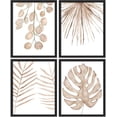 thumbnail image 3 of PixonSign&nbsp;Adhesive Canvas Poster Pastel Autumn Brown Island Leaf Framed Wall Art Nature Wilderness Digital Modern Art Decorative Elements Multicolor Botanical Floral Prints Set - 11"x14" Black, 3 of 5