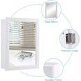 thumbnail image 6 of GOFLAME Bathroom Medicine Cabinet, Wall Mount Mirrored Storage Cabinets w/Single Door & Adjustable Shelf, Multipurpose Wooden Organizer for Hallway Living Room Bedroom, White, 6 of 9