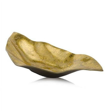 8.5 x 18 x 2.5 in. Gold & Bronze Metalico Hoja Tray
