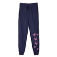 thumbnail image 2 of CLOISE Women Jogger Sweatpants Baggy Fleece Jogger Sweatpants Comfort Pull on Low Rise Elastic Bottom Trousers Navy Oversized Elastic Waist Drawstring Print Sweatpants with Pockets Basic Sweatpants, 2 of 4