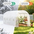 thumbnail image 3 of Accreate 14.6x6.4x6.3 ft Heavy Duty Walk-In Tunnel Greenhouse, Galvanized Steel Frame, White PE Cover, 8 Mesh Windows, UV Protection, Waterproof, Roll-Up Door, 3 of 7