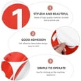 MANLINGDA Big Red Round Waterproof Vinyl Stickers 2 Sheets