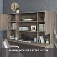 thumbnail image 5 of UrbanPro Engineered Wood 72"x24" Desk with Hutch Bundle in Hudson Elm / Brown, 5 of 12
