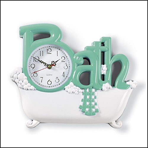 Bathroom Wall Clock Green