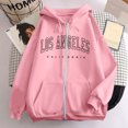 thumbnail image 2 of Hoodies Sweatshirt for Women Long Sleeve Zipper Hoodie Graphic Hoodies for Women Pink Hoodie Women Winter Clothes for Women Preppy Clothes, 2 of 3