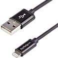 thumbnail image 6 of StarTech.com USBLT2MB Black 2m (6 ft.) Long Black Apple 8-pin Lightning Connector to USB Cable for iPhone / iPod / iPad, 6 of 9