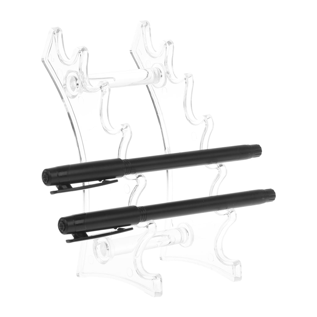 Makeup-Brush & Lidschattenstift-Halter – 6-fach Ständer Aus Kunststoff, Schwarz/transparent