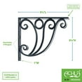 thumbnail image 4 of Achla B-20 Ionic Shelf Bracket Garden Hook - Black Powdercoat, 4 of 8