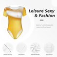 thumbnail image 5 of Picia Golden Beer Womens One Piece Swimsuits Modest Tummy Control Bathing Suits Lace Up Slimming Swim Suit-Large, 5 of 9